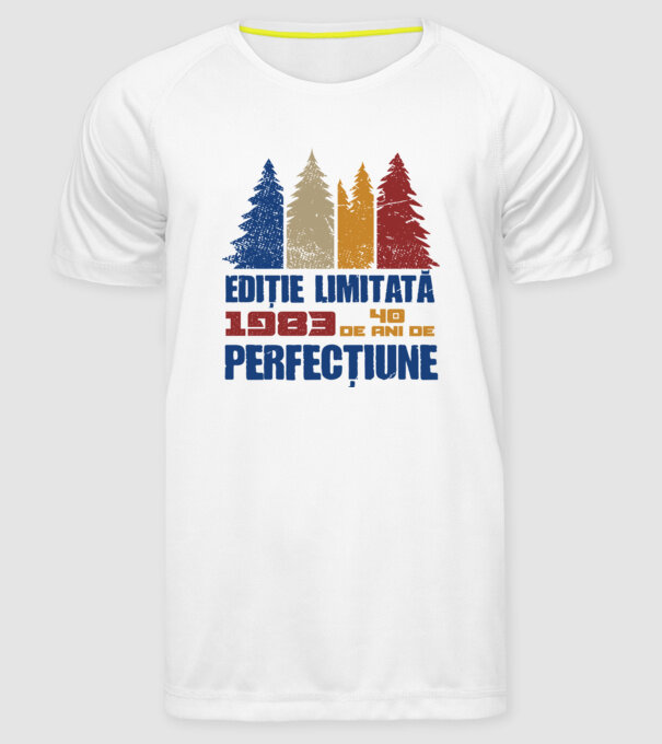 Ediție limitată 1983 - 40 de ani de perfecțiune model alb pe tricou