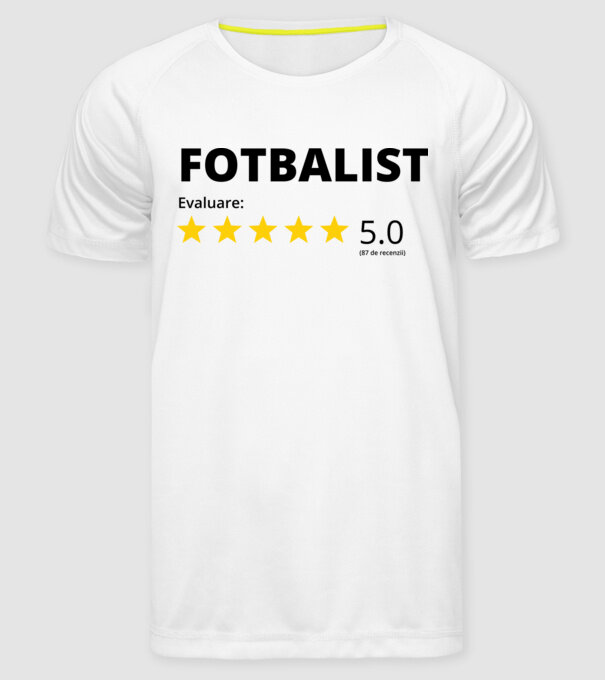 Evaluare 5 FOTBALIST model alb pe tricou