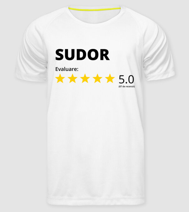 Evaluare - SUDOR model alb pe tricou