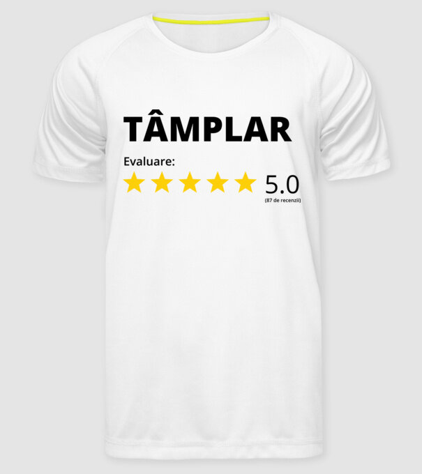 Evaluare - TÂMPLAR model alb pe tricou