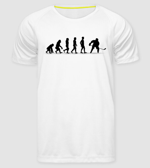 Evolution Hockey model alb pe tricou