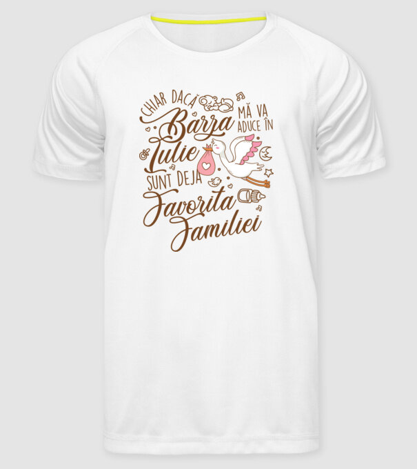 Favorita familiei IULIE model alb pe tricou