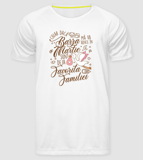 Favorita familiei MARTIE model alb pe tricou