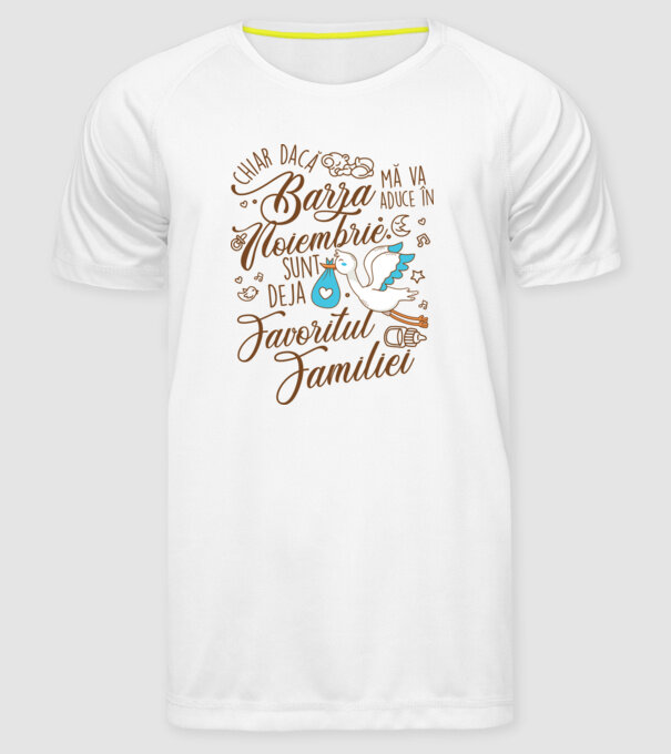 Favoritul familiei NOIEMBRIE model alb pe tricou