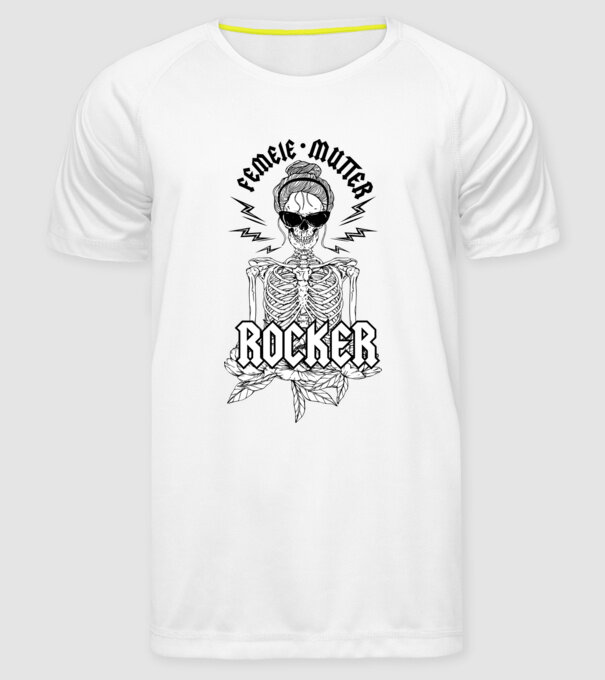 femeie - mutter - rocker model alb pe tricou