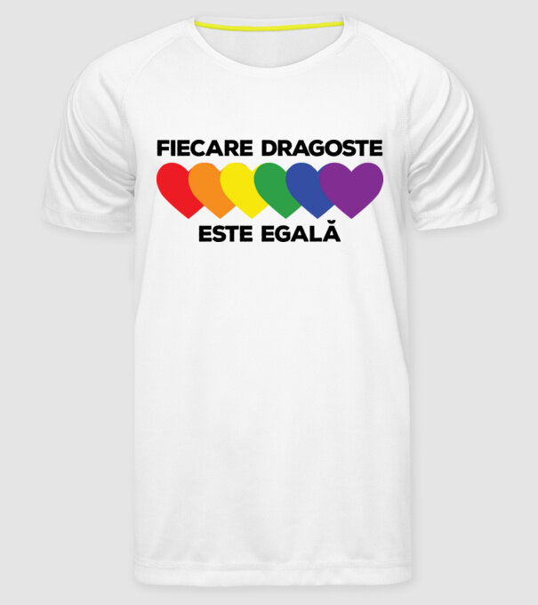 Fiecare dragoste este egală model alb pe tricou