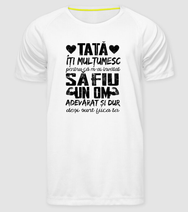fiică crescută ca fiu Alb model alb pe tricou