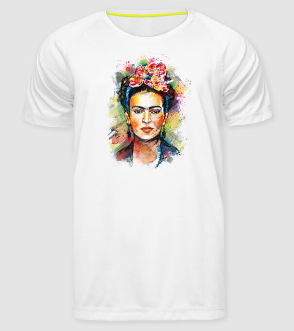 Frida Kahlo model alb pe tricou