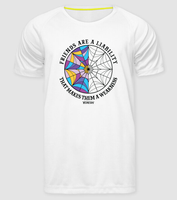 Friends are liability model alb pe tricou