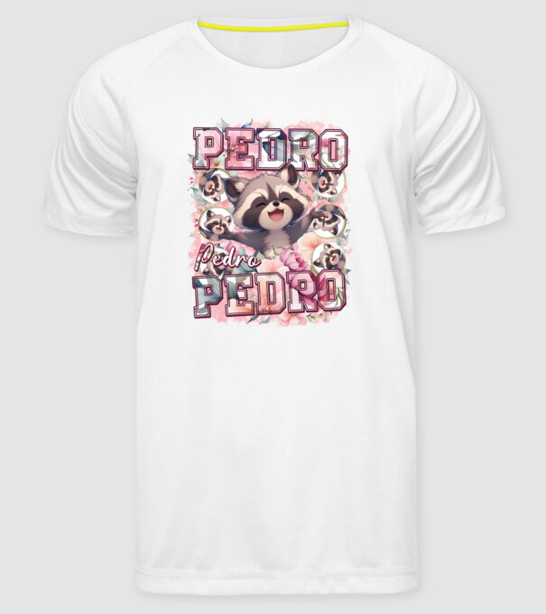 Girly Pedro model alb pe tricou