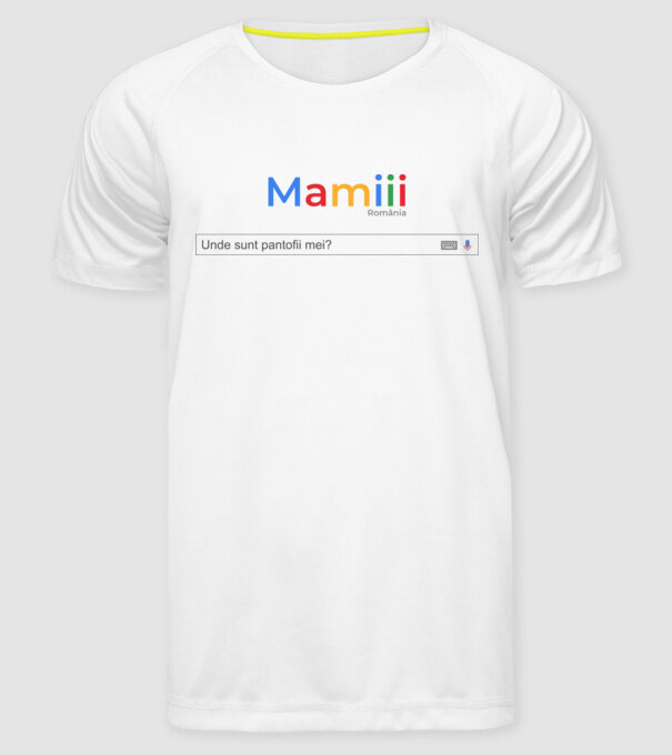Mamiiii - Unde sunt pantofii mei? model alb pe tricou