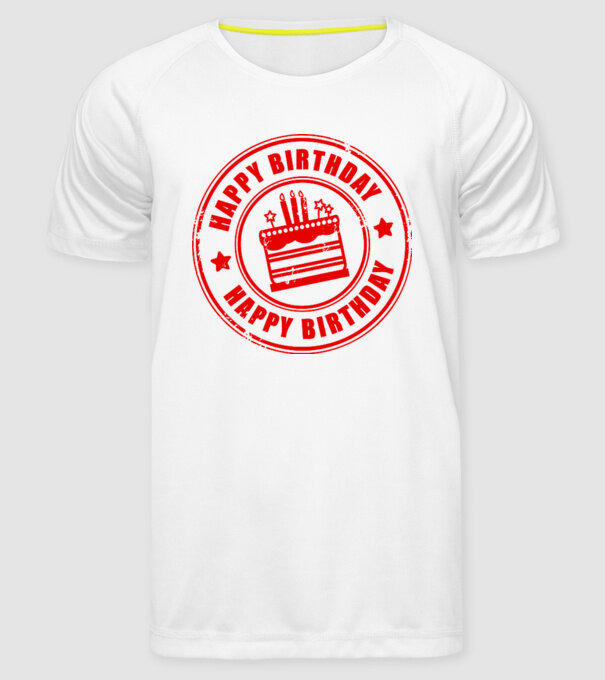 happy birthday model alb pe tricou