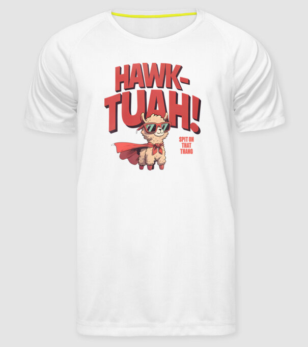 hawk tuah llama spit on that thang model alb pe tricou
