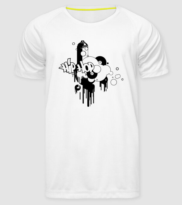 hip hop model alb pe tricou