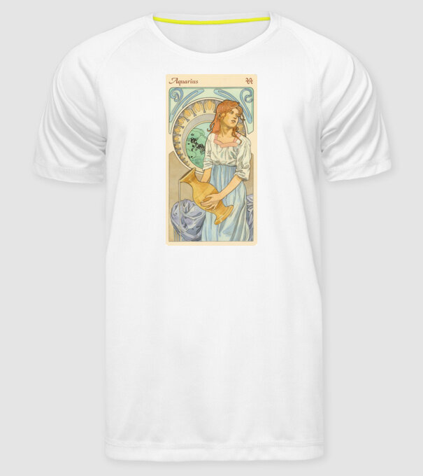 Horoscop Tarot VARSATOR model alb pe tricou