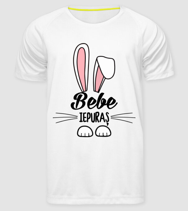 iepuraș bebe model alb pe tricou