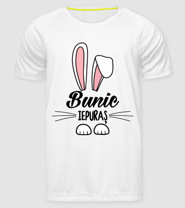 iepuraș bunic model alb pe tricou