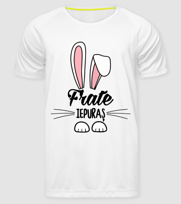 iepuraș frate model alb pe tricou