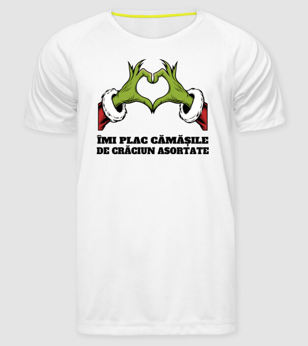 Îmi plac cămășile de crăciun asortate alb model alb pe tricou