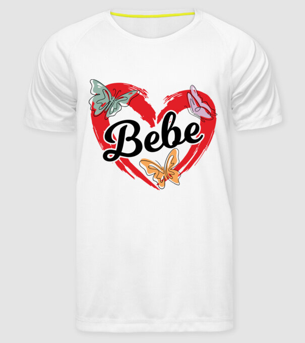 Bebe model alb pe tricou