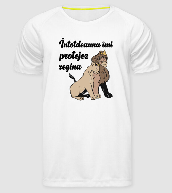 Întotdeauna îmi protejez regina model alb pe tricou
