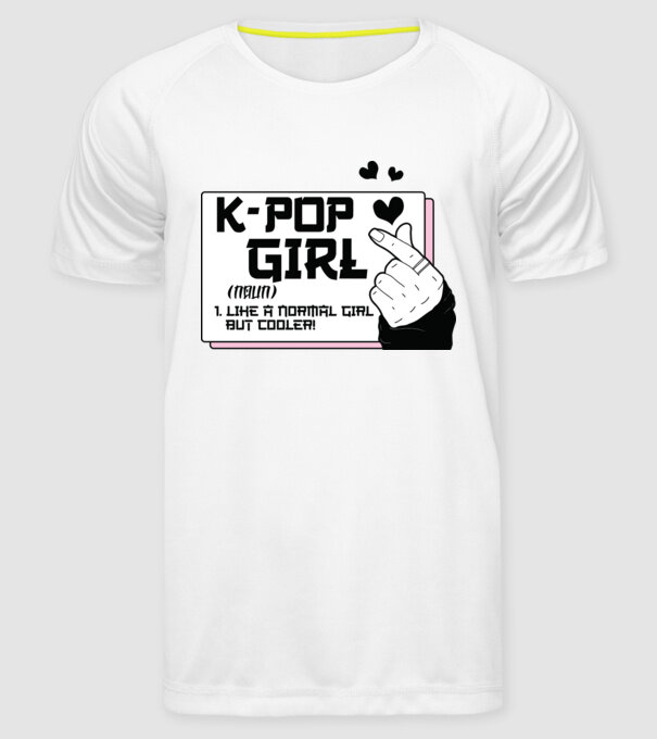 K-POP FANGIRL model alb pe tricou