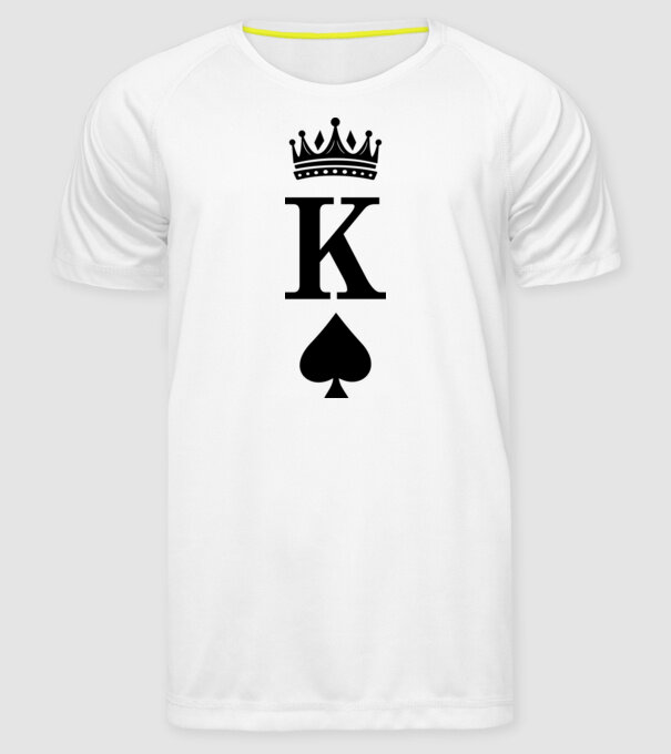 King model alb pe tricou