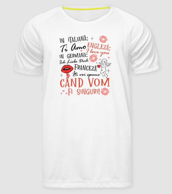 Lecție de limbă model alb pe tricou