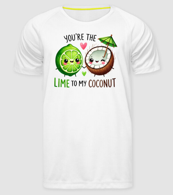 Lime to my Coconut model alb pe tricou