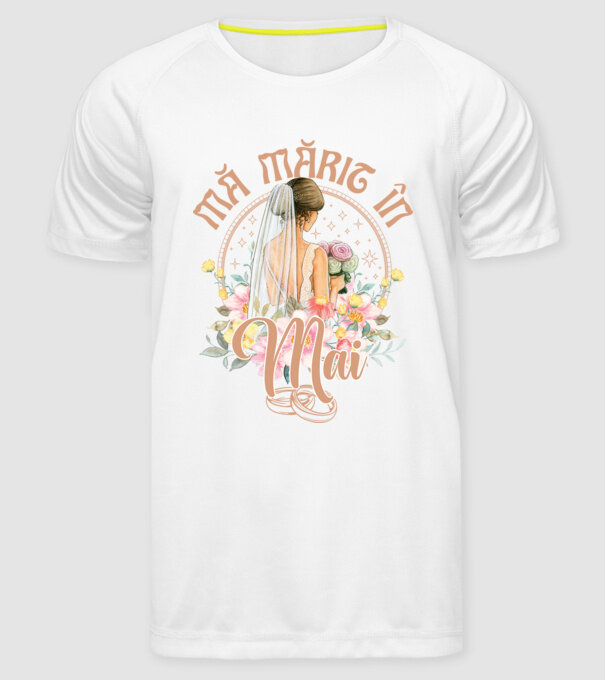 mă mărit - în mai model alb pe tricou