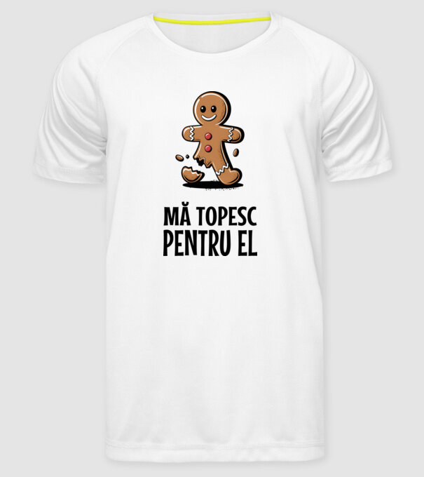 Mă topesc pentru el alb model alb pe tricou