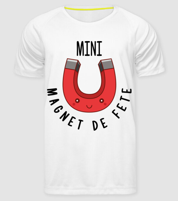 Mini magnet de fete model alb pe tricou
