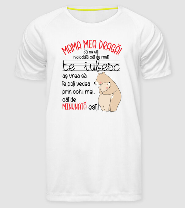 Mama Cât de minunat ești model alb pe tricou