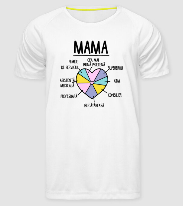Mama cea mai bună prietenă, supererou model alb pe tricou