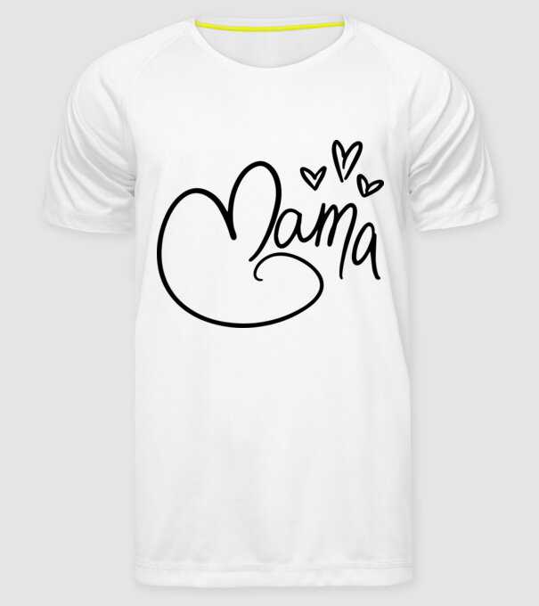 mama model alb pe tricou