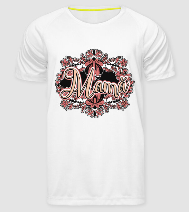Mamă model alb pe tricou