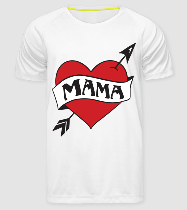 mama model alb pe tricou