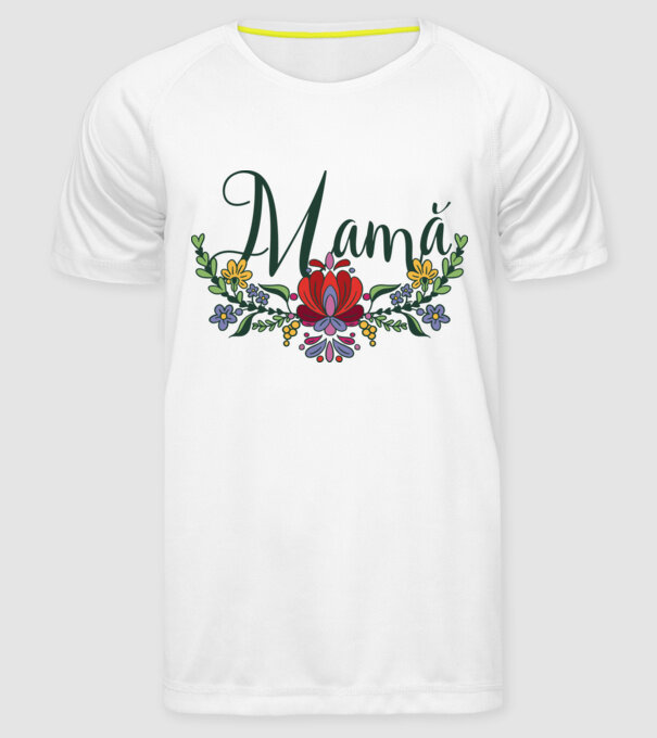 Mamă model alb pe tricou