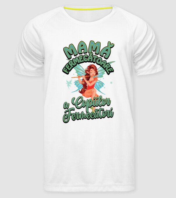Mamă fermecătoare a copiilor fermecători model alb pe tricou