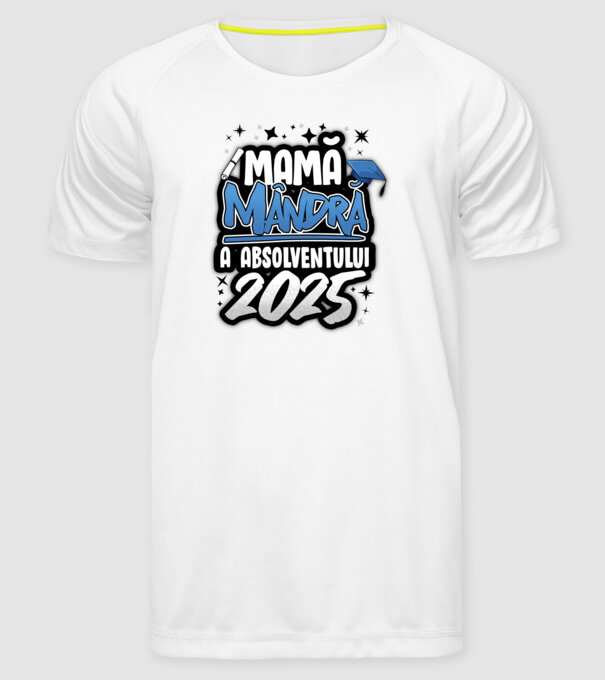 Mamă Mândră a absolventului model alb pe tricou