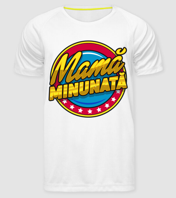 mamă minunată model alb pe tricou