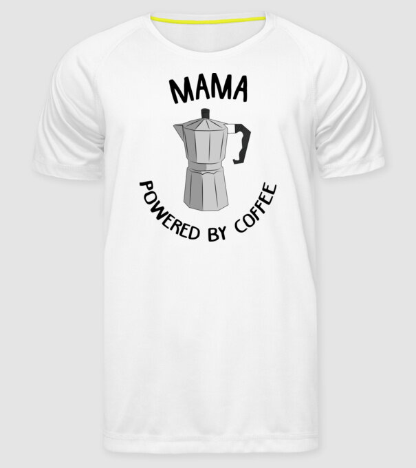 Mama powered by coffee_D1655019 model alb pe tricou
