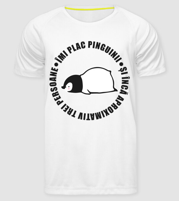 Îmi plac pinguinii - și încă aproximativ trei persoane model alb pe tricou