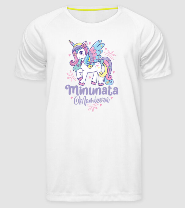Minunata Mamicorn model alb pe tricou