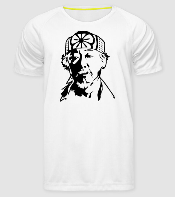 Miyagi head cobra kai model alb pe tricou