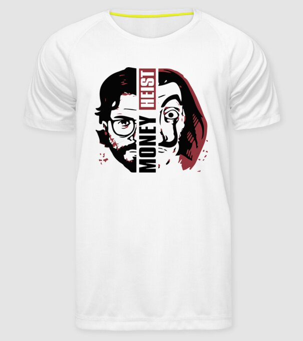money heist professor model alb pe tricou