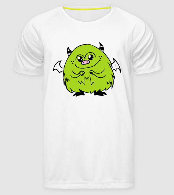 monstruleț model alb pe tricou