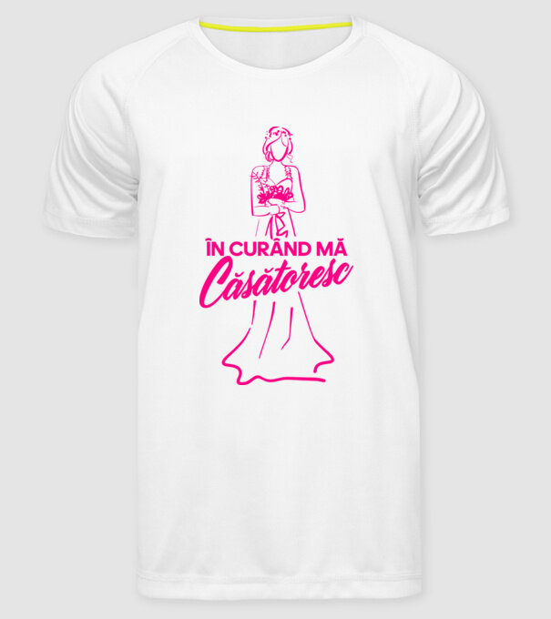 În curând mă căsătoresc model alb pe tricou