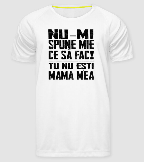 ne-mondd-meg-mit-csinaljak-ANYA-FEKETE-RO model alb pe tricou