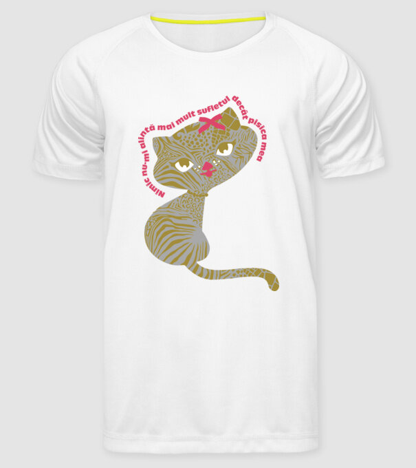 Nimic nu-mi alintă mai mult sufletul decât pisica mea model alb pe tricou